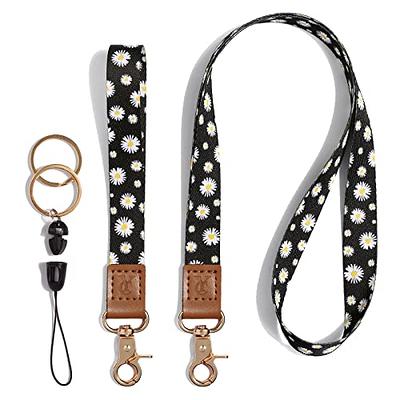 Cool Black Wrist Lanyard For Keys, Id Holder, Cool Wristlet