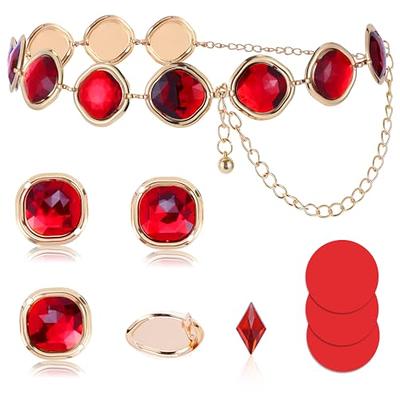 Ammiko Square Raven Belt and Gems Raven Cosplay Waist Belt Red Gems  Rhinestones Halloween Cosplay Accessories 9PCS - Yahoo Shopping