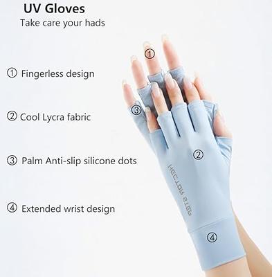 Uv Glove For Gel Nail Lamp Uv Protection Half Finger Gloves For Manicures