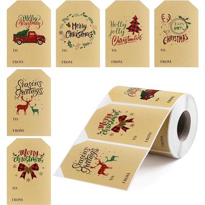 Wrapables Christmas Holiday Gift Tags/Kraft Hang Tags with Jute