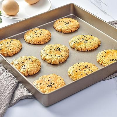 Deep Baking Pans Sets Nonstick,baking Sheets For Oven,bakeware Rectangular  Cake Pan Set,gold