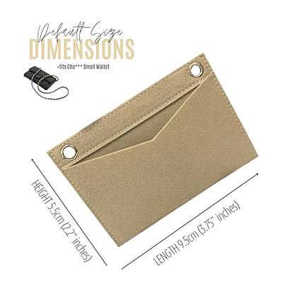 from Her Saddle Flap Card Holder Insert Conversion Kit with Gold Chain Felt (Beige)