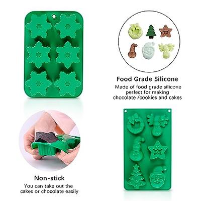 Non-stick Christmas Silicone Candy Molds 2 packs