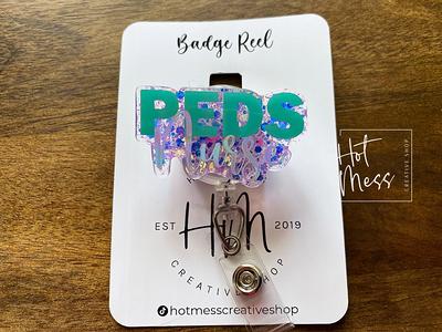 Mint Peds Nurse Badge Reel, Rn Id Holder, Retractable Acrylic Pediatric  Badge Reel - Yahoo Shopping