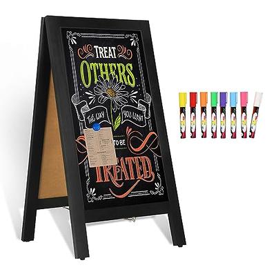 Magnetic A-Frame Chalkboard Sign Extra Large 40 x 20, Chalk Board Sign  Free Standing Chalkboard Easel Double-Sided Sidewalk Sign, Wooden Sandwich