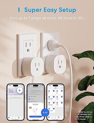 Smart Plug 4Pack, WiFi Plugs Compatible with Alexa & Google Assistant,  Smart Outlet with Timer Schedule, WiFi Socket for Home, No Hub Required,  FCC