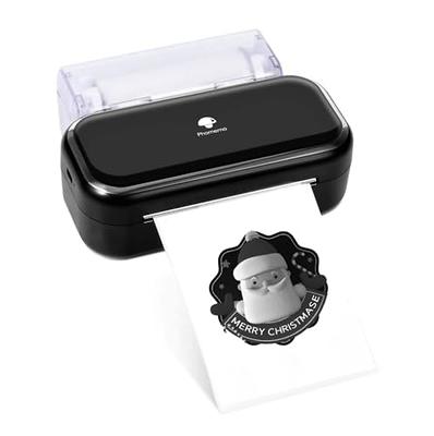 AURTEC Mini Thermal Printer, Portable Wireless Bluetooth Inkless Printer  with 3 Rolls of Sticker and 3 Rolls of Thermal Paper, Compatible with