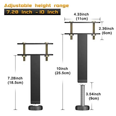 Metal Adjustable Height Bed Frame Center Support Leg Furniture Legs No  Wobble for Bed Sofa Cabinet Couch Dresser Table Slat Base Heavy Duty DIY  Replacement Parts Riser(7”-11”) 2 Pcs - Yahoo Shopping