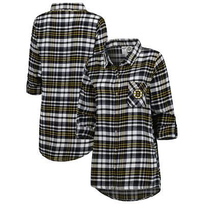 Women's Concepts Sport Black Iowa Hawkeyes Mainstay Lightweight Flannel  Plaid Pullover Hoodie