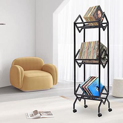 5 Tier Square Bookshelf, 360° Rotating Stackable Shelves Bookshelf  Organizer for Home, Office, Bedroom 