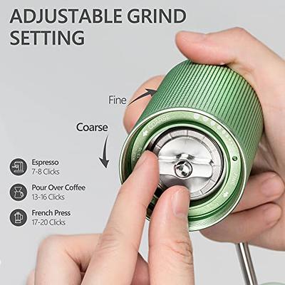 Manual Coffee Grinder Stainless Steel With Adjustable Coarseness Setti