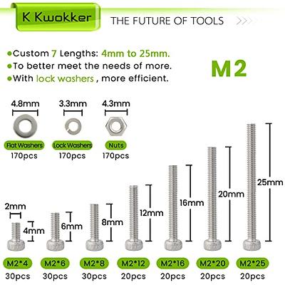 Vis M2 X 12mm hexa - 4 PCS