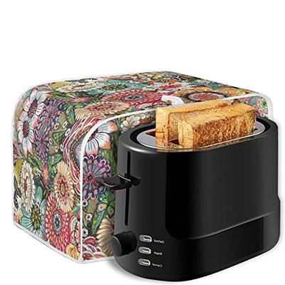 NETILGEN Bright-Coloured Red Roses Pattern Toaster Covers 2 Slice