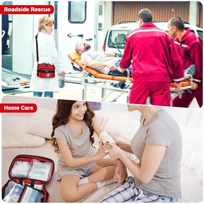 First Aid Kit Home Medical Emergency Portable Bag & Travel Size Survival  Kit - Ultimate Home and Baby First Aid Box- Perfect for Camping Supplies