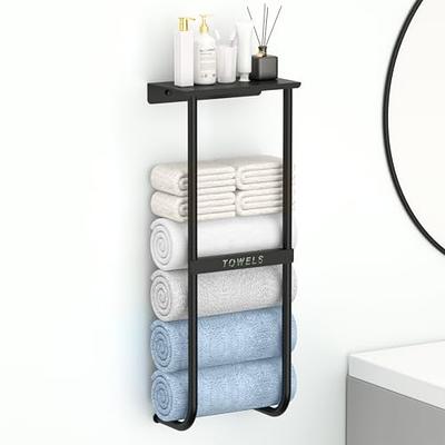 Mkono Towel Holder Wall Mounted Towel Racks for Bathroom Farmhouse