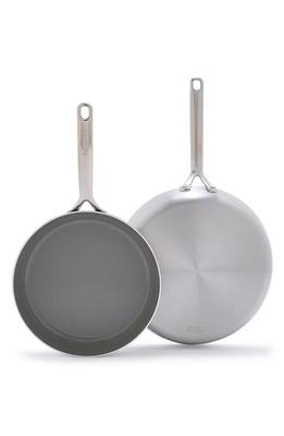 KitchenAid 5-Ply Clad Polished Stainless Steel Nonstick Fry Pan/Skillet,  8.25 Inch