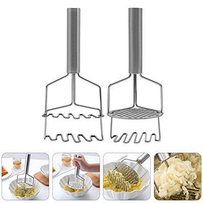  Heavy Duty Potato Masher with Wooden Handle - Stainless Steel Food  Smasher - Vegetable Smash Tool: Home & Kitchen