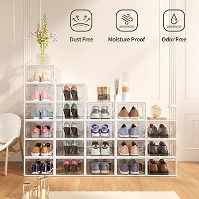Pinkpum Extra Large Shoe Organizer Storage Boxes for Closet, Fit for Size  14, Clear Plastic Stackable Sneaker Storage Containers Bins with Lids,  Clear Shoe Display Case Containers, Grey, 12 Pack - Yahoo Shopping