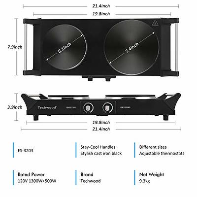  Electric Stovetop Cooking Hot Plate 1200W Infrared 7.3/4 Glass  Ceramic Portable Stove Burners Cool Touch Handle Single Cooktop Keeps Food  Warm Temperature Controls Electric Burner for Kitchen, Dorm : Appliances