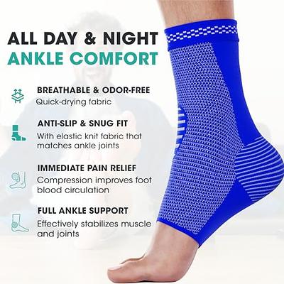 Ankle Support Brace Compression Sleeve Pain Relief Foot Plantar Fasciitis  Wrap 