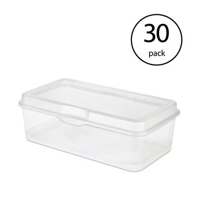 Mainstays 17 qt Plastic Sweater Storage Box, Clear, 6 Pack