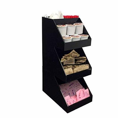 Lzhevsk Bamboo Coffee Station Organizer, Coffee Bar Accessories Organizer  for Coffee Bar Decor, Kcup Coffee Pods Holder Storage Basket with Removable