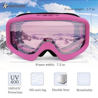 Karsaer Ski Goggles, OTG, Anti-Fog Helmet Compatible Fit Snow Glasses for  Men and Women : : Sports & Outdoors