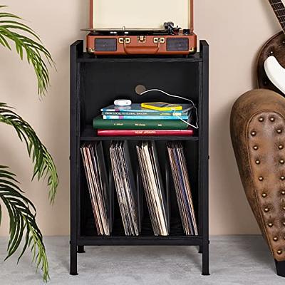 YAHARBO Record Player Stand, 3-Shelf Black Vinyl Record Holder with  Storage, Record Stand, Vintage Turntable Stand Holds Up to 120 Albums,  Record Table with Handle for Living Room, Bedroom, Office - Yahoo Shopping