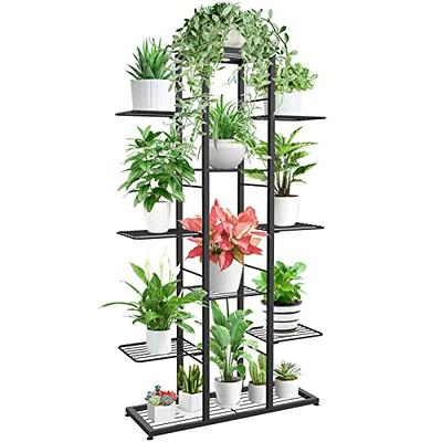 iDavosic.ly 10 Tier 12 Potted Metal Plant Stand for Indoor Outdoor