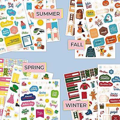 18 Sheets Holiday Stickers Seasonal Planner Stickers Calendar