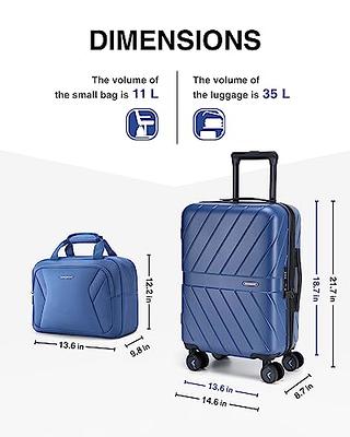 BAGSMART Carry On Luggage 22x14x9 Airline Approved,PC Hardside Suitcase,20  Inch Carryon Luggage with Spinner Wheels, Travel Luggage Hard Shell