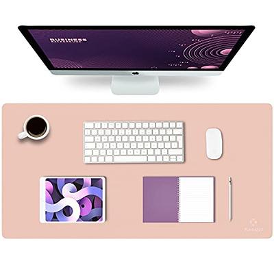 Computer Desk Mat, PU Leather Gaming Mouse Pad, Non-Slip Keyboard Mouse Mat, Waterproof Desk Writing Pad Protector for Office and Home (31.5 inch x