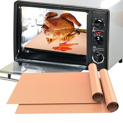 TOOLSSIDE 100% Non-Stick Toaster Oven Liner 2 PACK - 11 X 9 Oven Liners  For