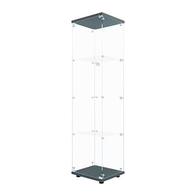  64H Glass Display Cabinet, 4-Shelf Glass-Door Cabinet