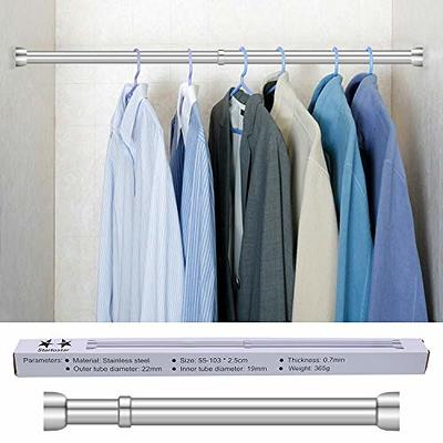 1Pcs RV Shower Corner Storage Bar- Adjustable Stainless Steel Rod