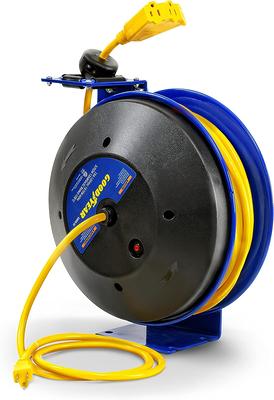 Goodyear Extension Cord Reel Retractable 12AWG x 50' Feet 3C SJTOW Cable  Triple Tap Connector - Yahoo Shopping
