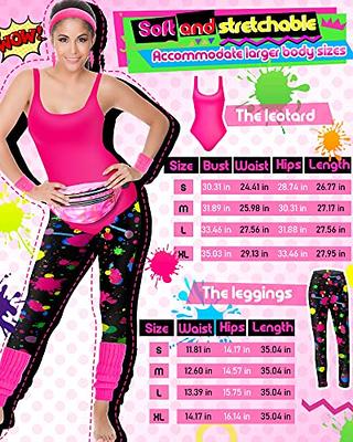  COREWO 80s Workout Costumes for Women Aerobics Costume Leotard  Yoga Pants Belt Outfit 6 Pcs (Small, Colorful Printed) : Clothing, Shoes &  Jewelry