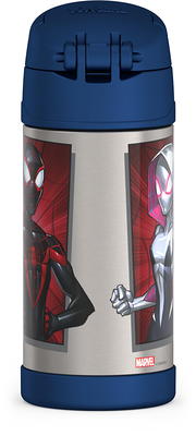 Thermos 12 Ounce Funtainer Spiderman Vacuum Insulated Straw Bottle 