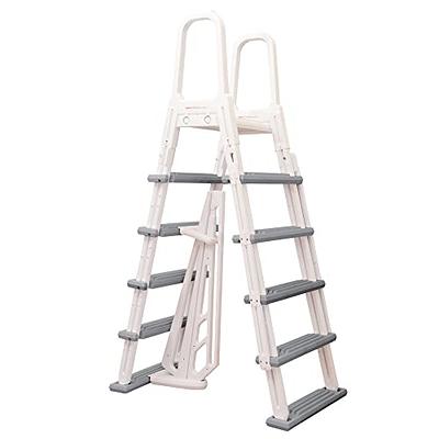 Vinyl Works NE9880 Premium A-Frame Above Ground Pool Ladder - White