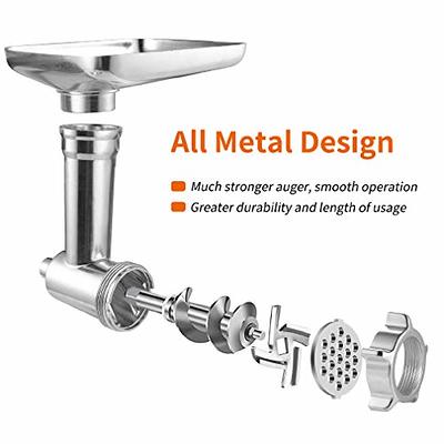 Metal Food Grinder Attachments for KitchenAid Stand Mixers, Durable Meat  Grinder, Sausage Stuffer Attachment Compatible with All KitchenAid Stand  Mixers, includes Two Sausage Stuffer Tubes 