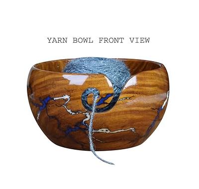 ASIF HANDICRAFTS 7x4 Inch Extra Large Handcrafted Wooden Yarn Bowl for  Knitting and Crocheting: Fractal Burn Design Yarn Storage Bowl with Free  Resin Crochet Hook - Yahoo Shopping