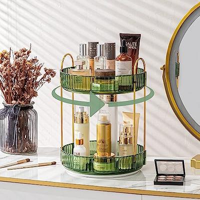 KINGBERWI 2-Tier Bathroom Countertop Organizer Cosmetic Storage