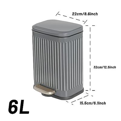 FDW Kitchen Trash Can with Lid for Office Bedroom Bathroom Step Trash Bin Fingerprint-Proof Brushed Stainless Steel Garbage Can 13 Gallon / 50 Liter