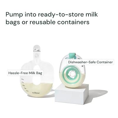  Wearable Breast Pump, Willow Go Double Electric Breast Pump,  Cordless, Hands Free Breast Pump with 9 Levels of Hospital Grade Suction  Strength, App Compatible & Fits Fully in Bra, 21mm