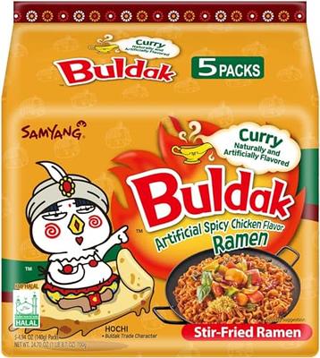 Samyang QUATTRO CHEESE Buldak Spicy Chicken Ramen Stir-Fried Noodles with  Wooden Chopsticks 4.93 Oz. (Pack of 2) 