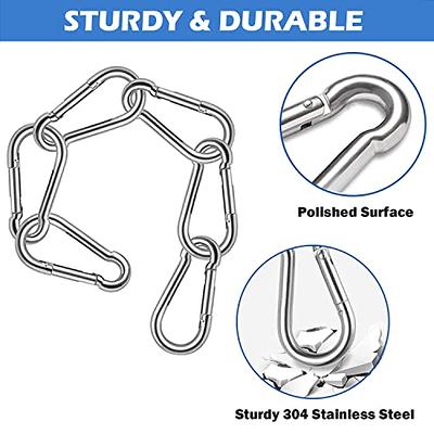 50 PCS Spring Snap Carabiner, Small Carabiner Clip, M5 x 2 Inch Snap Hooks  Heavy Duty Carabiner Clips 