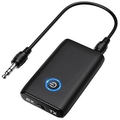 Bluetooth Transmitter Receiver - Bluetooth 5.0 Audio Receiver with Display,  Wireless Audio Adapter for Home Stereo/Headphones/Speakers/Home Theater/TV/PC/Car,  with TF Card/RCA/3.5mm/AUX Output 