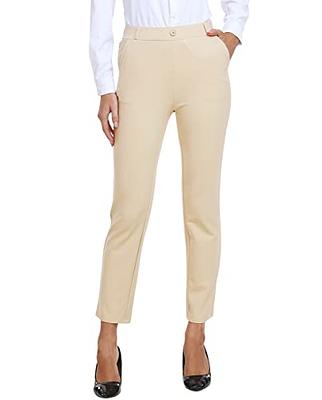 MoFiz Straight Leg Business Casual Dress Pants for Women Stretchy