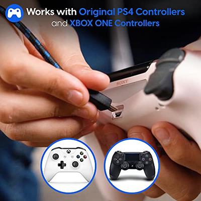 PS4 Controller Wire, 2-Pack 15Ft PS4 Micro USB Cable Xbox Controller  Charging Cable for Playstation 4 Dualshock 4 PS4 Slim/Pro, Xbox One S/X,  Android