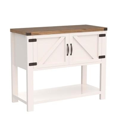 X-cosrack Coffee Bar Cabinet，3 Tiers Kitchen Coffee Cart with Drawer for  The Home, Movable Farmhouse Coffee Station Table on Wheels for Living Room